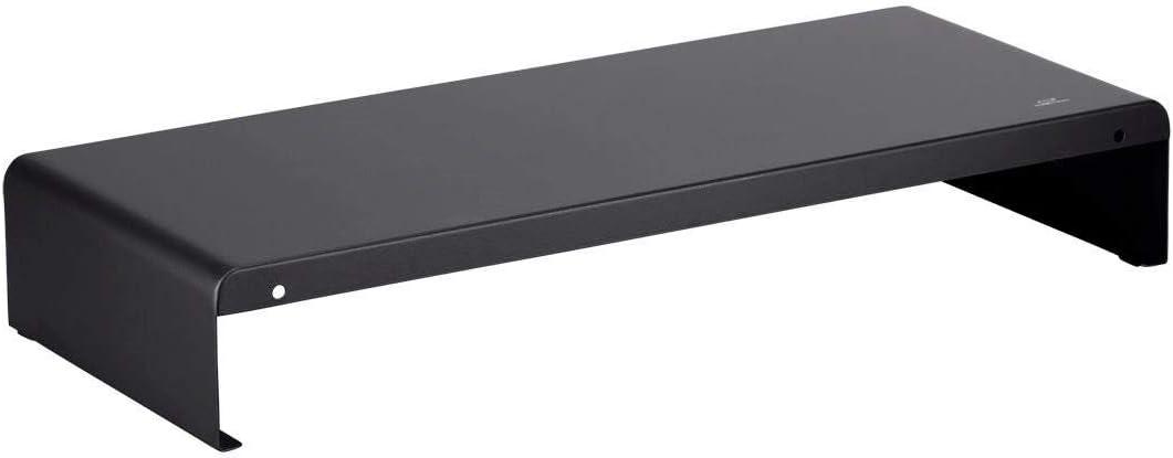 image:imageMonoprice Medium Multimedia Desktop Stand Black Glass 276 x 122 x 3 Stand amp Riser Laptop Stand Desktop TV Stand Dual Monitors w Height Adjustable Legs Workstream Collection 116360 256 x 110Black Metal