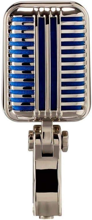 image:imageMonoprice Memphis Blue Classic Dynamic Microphone Unidirectional RetroStyle with PopFree OnOff Switch and Protective Case Stage Right Series