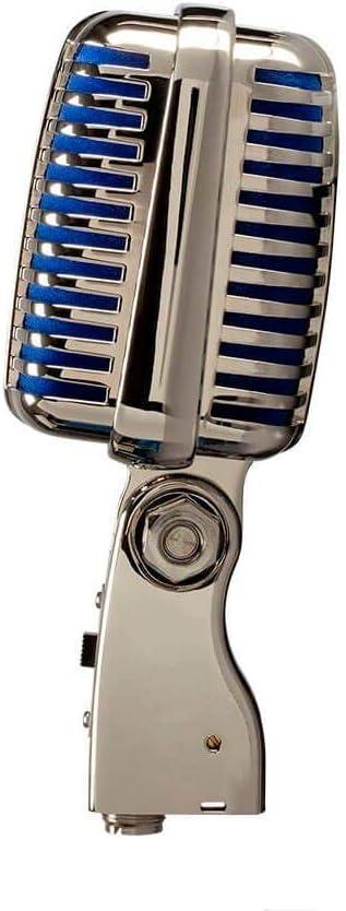 image:imageMonoprice Memphis Blue Classic Dynamic Microphone Unidirectional RetroStyle with PopFree OnOff Switch and Protective Case Stage Right Series