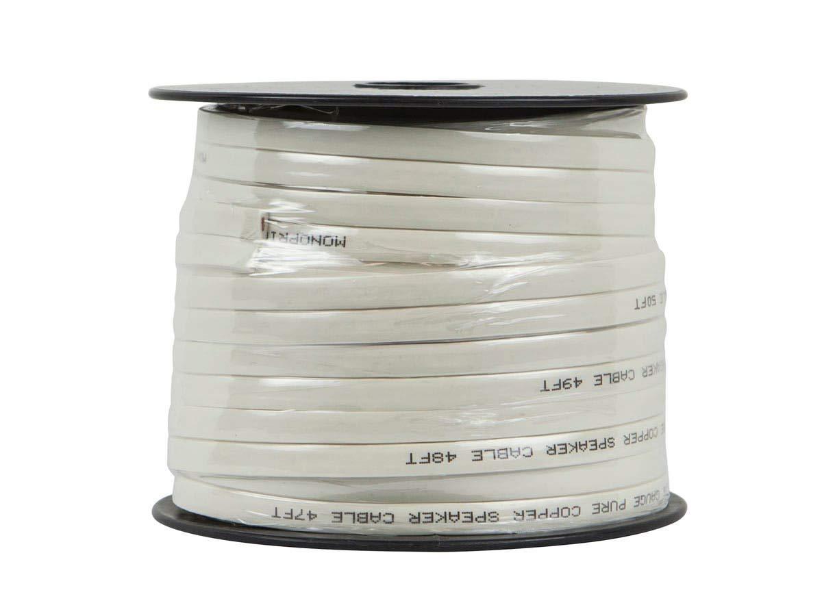 image:imageMonoprice Pure Copper Flat Speaker Wire CL2 in Wall Rated Jacketed in PVC Material 16AWG 100 Feet50 Feet