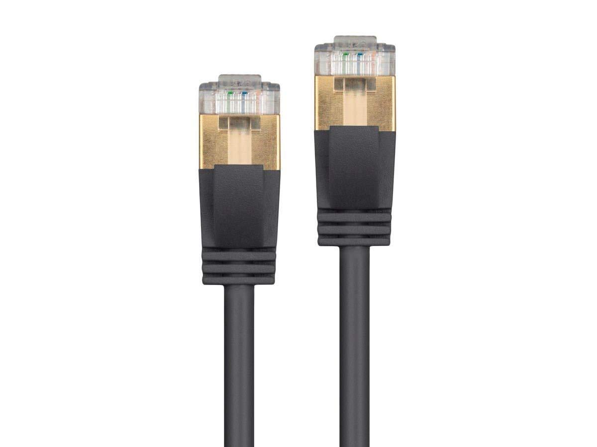 image:imageMonoprice SlimRun Cat6A Ethernet Patch Cable Network Internet Cord RJ45 Stranded STP Pure Bare Copper Wire 36AWG 3ft BlackBlack