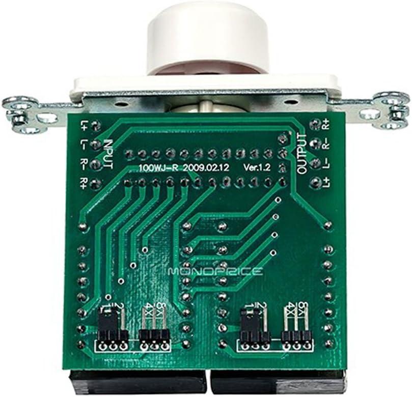 image:imageMonoprice Speaker Volume Controller Rotary Type 100 Watts Per Channel 416 Ohms Single Gang White100W