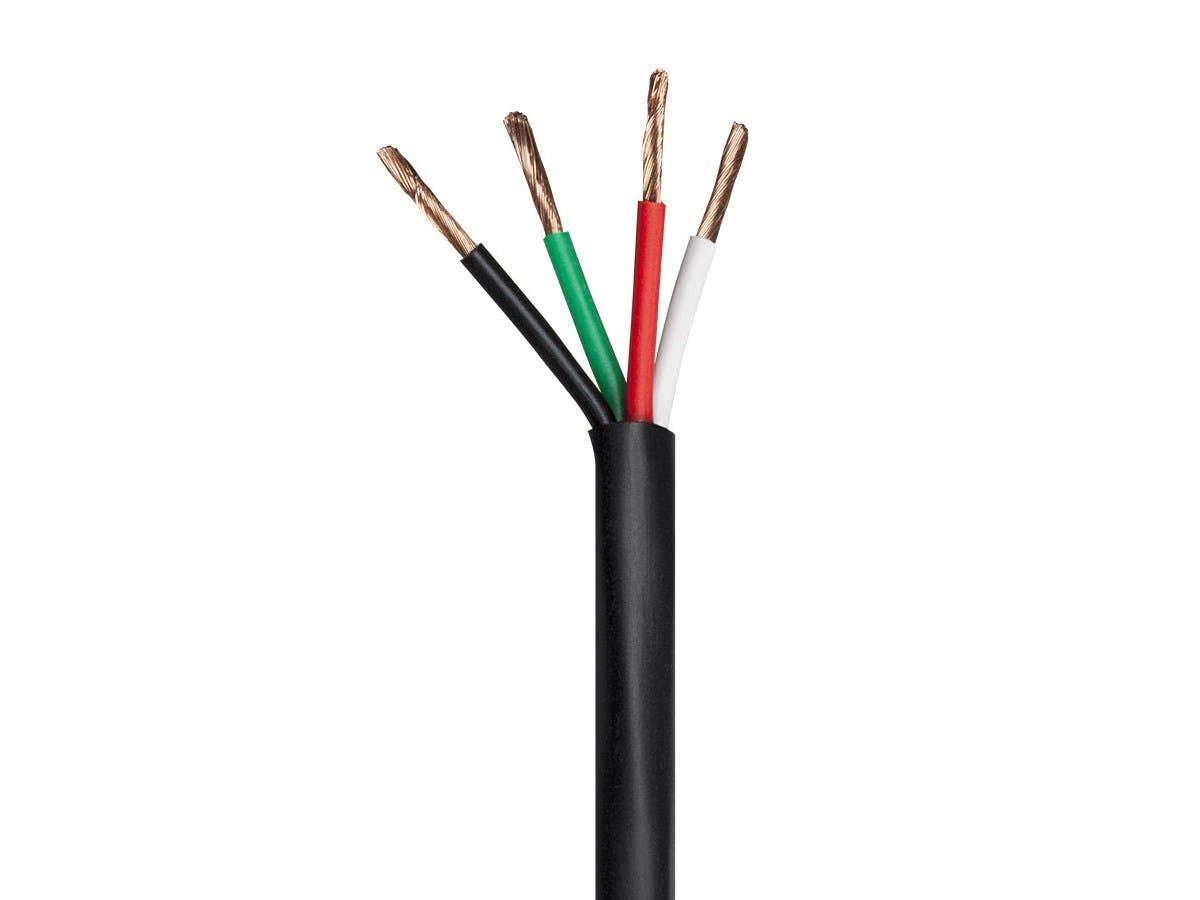 image:imageMonoprice Speaker Wire UL 2 Conductor CMPRated 100 Percent Pure Bare Copper with Color Coded Conductors 14AWG 1000 Feet Black Nimbus Series4Conductor