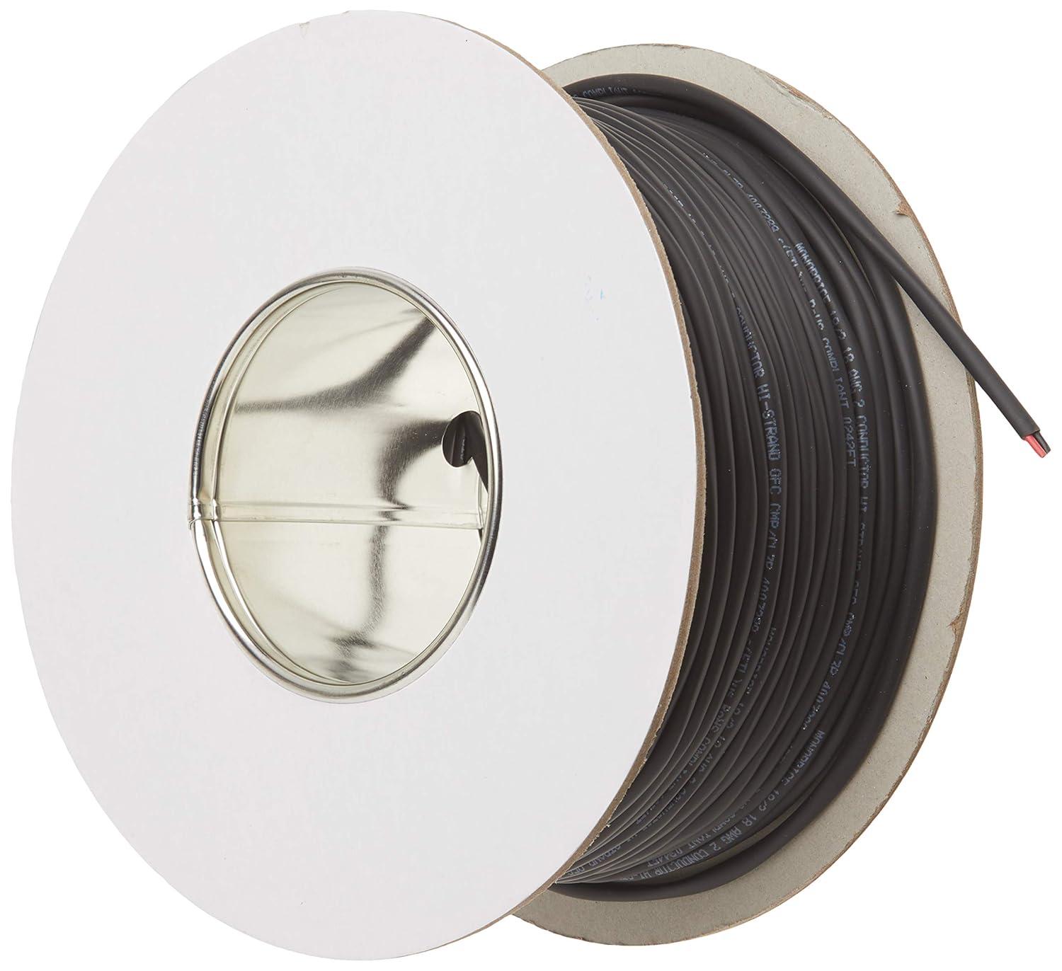 image:imageMonoprice Speaker Wire UL 2 Conductor CMPRated 100 Percent Pure Bare Copper with Color Coded Conductors 14AWG 1000 Feet Black Nimbus SeriesBlack