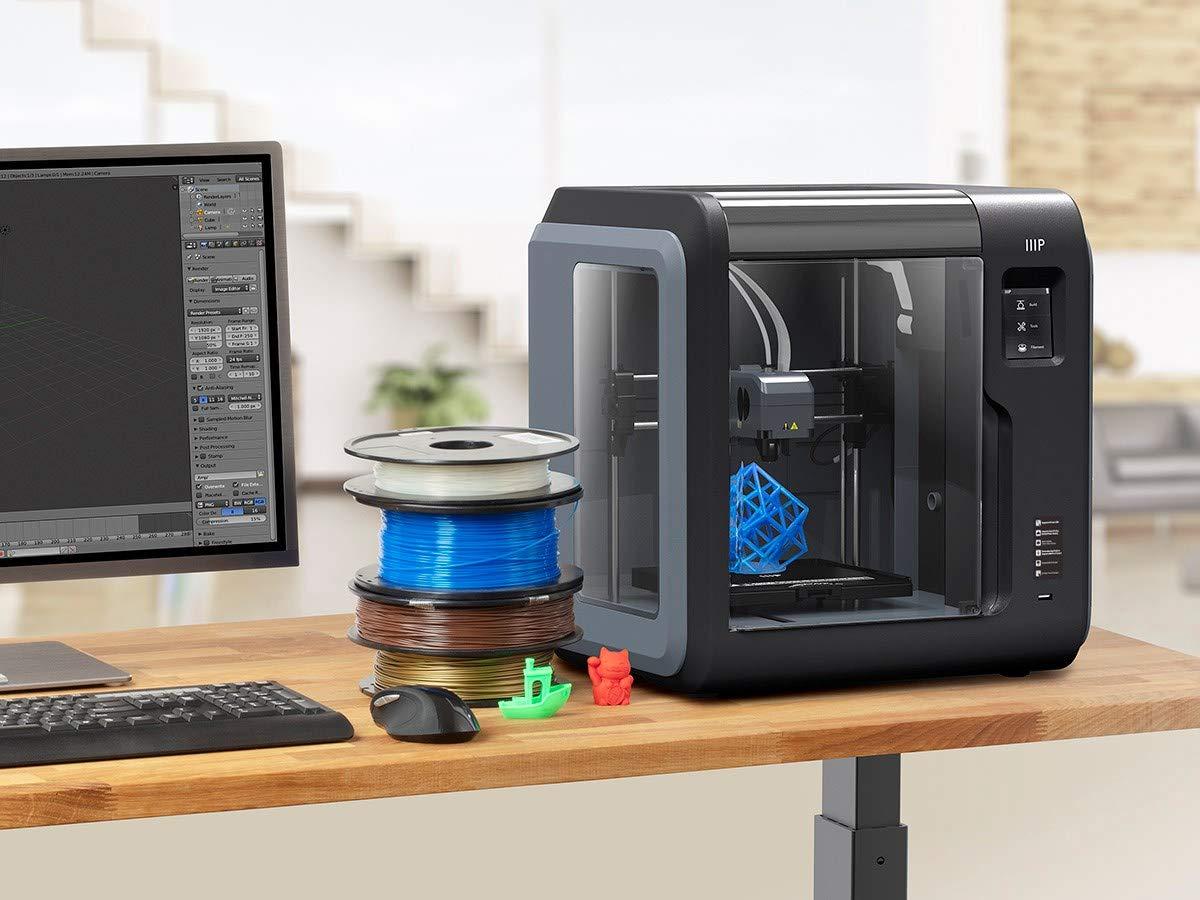 image:imageMonoprice Voxel 3D Printer Fully Enclosed with Removable Heated Build Plate 150 x 150 x 150 mm Touch Screen 8GB And WiFi BlackGray Large