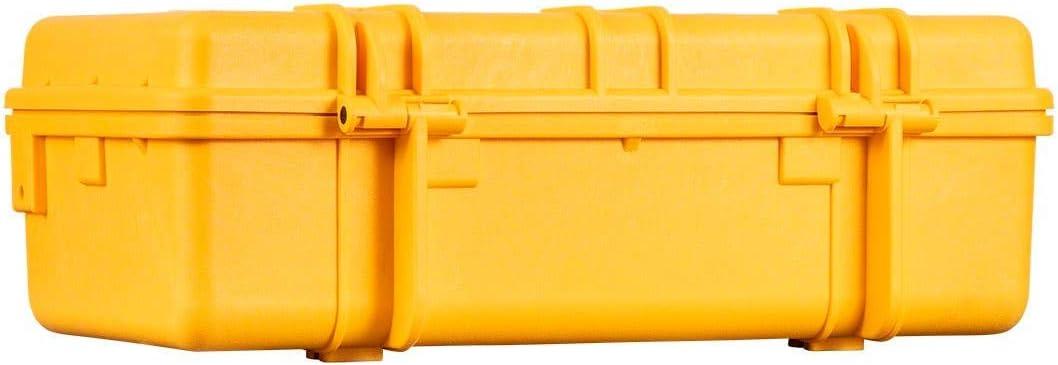 image:imageMonoprice Weatherproof Hard Case 33 x 22 x 13 Inches With Wheels and Customizable Foam Shockproof IP67 Ultraviolet And Impact Resistant Material Black Pure Outdoor Collectionyellow