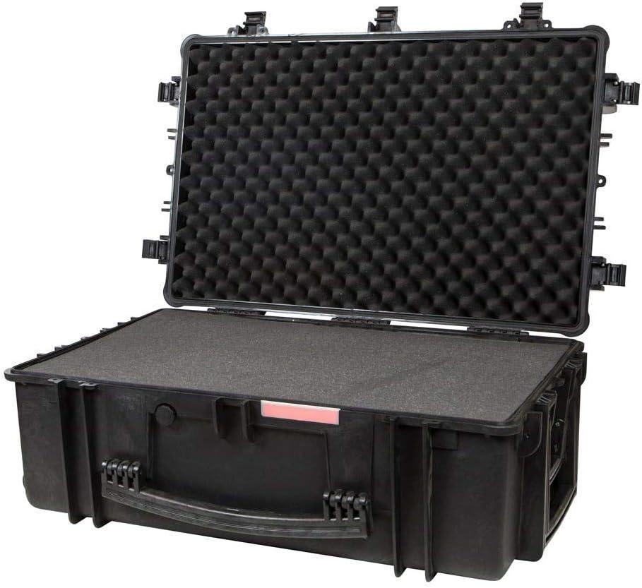 image:imageMonoprice Weatherproof Hard Case 33 x 22 x 13 Inches With Wheels and Customizable Foam Shockproof IP67 Ultraviolet And Impact Resistant Material Black Pure Outdoor CollectionBlack