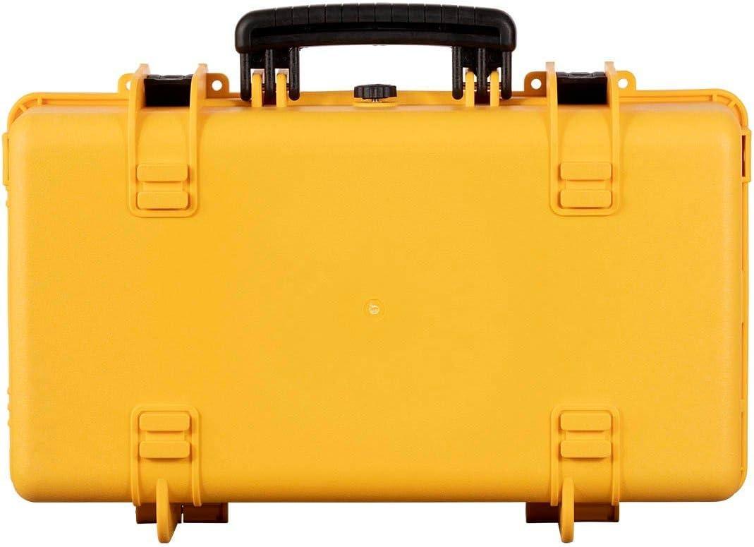 image:imageMonoprice Weatherproof Hard Case 33 x 22 x 13 Inches With Wheels and Customizable Foam Shockproof IP67 Ultraviolet And Impact Resistant Material Black Pure Outdoor Collectionyellow