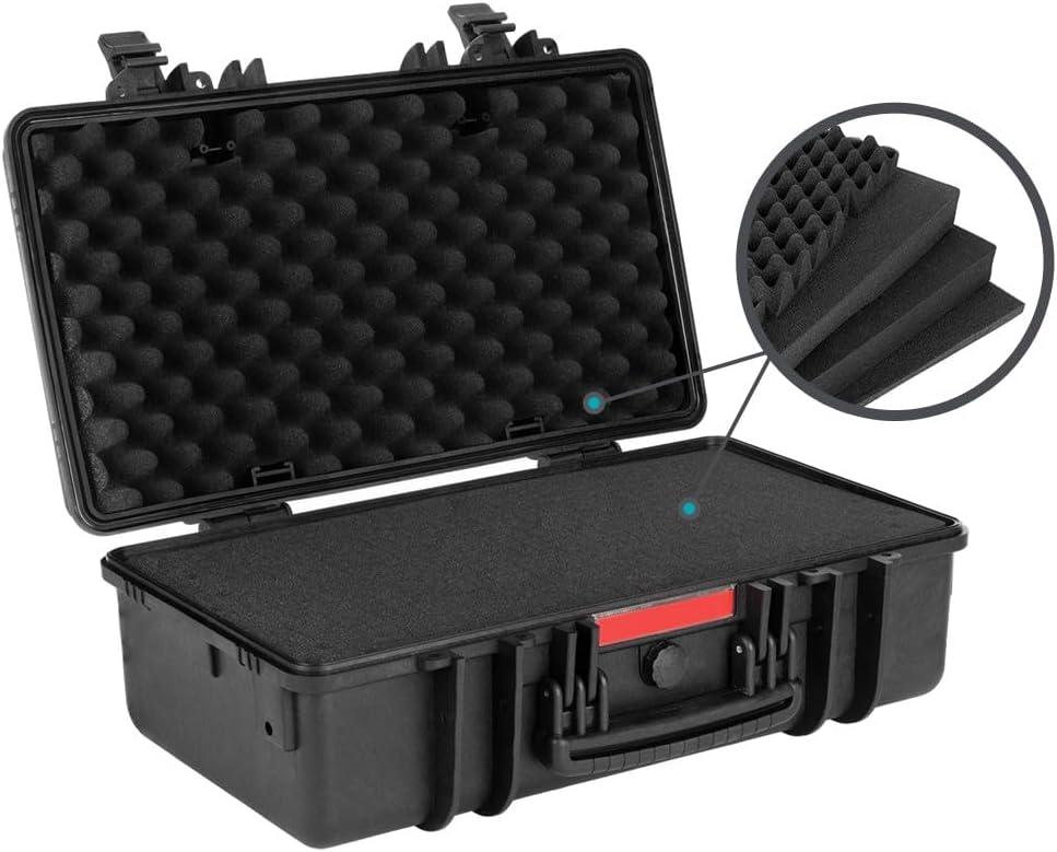 image:imageMonoprice Weatherproof Hard Case 33 x 22 x 13 Inches With Wheels and Customizable Foam Shockproof IP67 Ultraviolet And Impact Resistant Material Black Pure Outdoor CollectionBlack