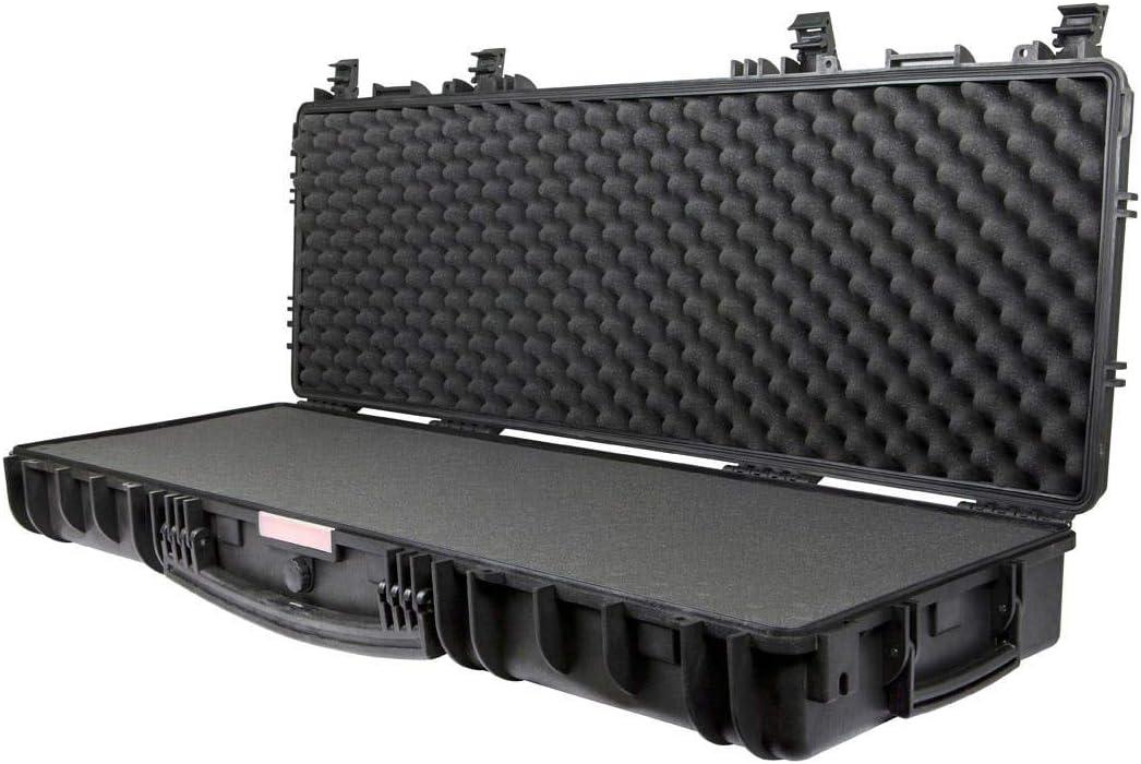 image:imageMonoprice Weatherproof Hard Case 33 x 22 x 13 Inches With Wheels and Customizable Foam Shockproof IP67 Ultraviolet And Impact Resistant Material Black Pure Outdoor CollectionBlack