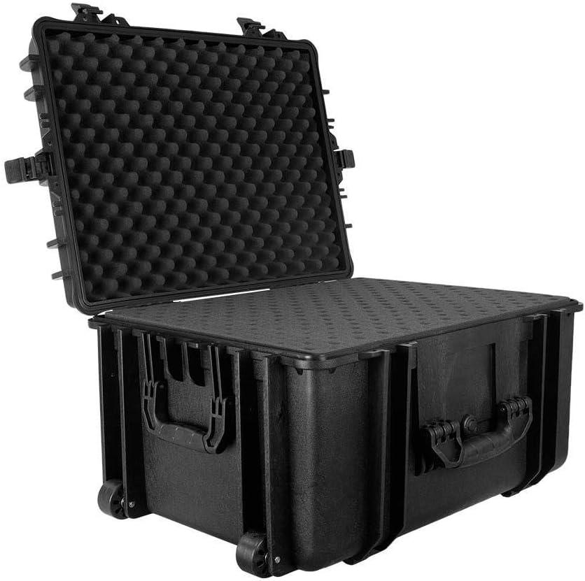image:imageMonoprice Weatherproof Hard Case 33 x 22 x 13 Inches With Wheels and Customizable Foam Shockproof IP67 Ultraviolet And Impact Resistant Material Black Pure Outdoor CollectionBlack