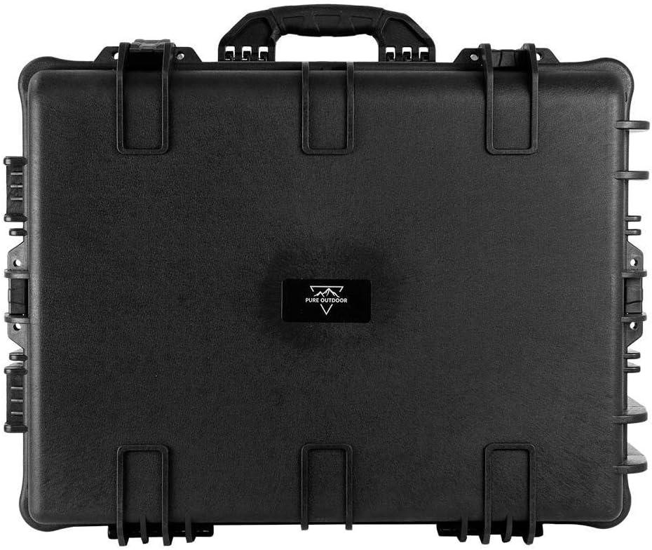 image:imageMonoprice Weatherproof Hard Case 33 x 22 x 13 Inches With Wheels and Customizable Foam Shockproof IP67 Ultraviolet And Impact Resistant Material Black Pure Outdoor CollectionBlack