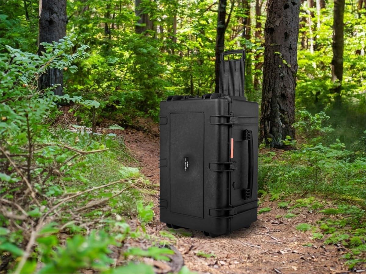 image:imageMonoprice Weatherproof Hard Case 33 x 22 x 13 Inches With Wheels and Customizable Foam Shockproof IP67 Ultraviolet And Impact Resistant Material Black Pure Outdoor CollectionBlack