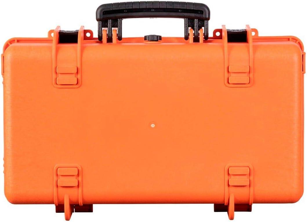 image:imageMonoprice Weatherproof Hard Case 33 x 22 x 13 Inches With Wheels and Customizable Foam Shockproof IP67 Ultraviolet And Impact Resistant Material Black Pure Outdoor Collectionorange