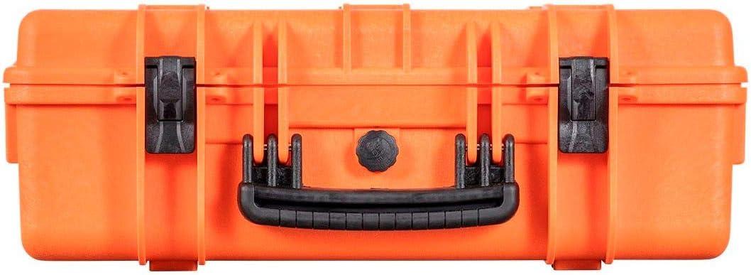 image:imageMonoprice Weatherproof Hard Case 33 x 22 x 13 Inches With Wheels and Customizable Foam Shockproof IP67 Ultraviolet And Impact Resistant Material Black Pure Outdoor Collectionorange