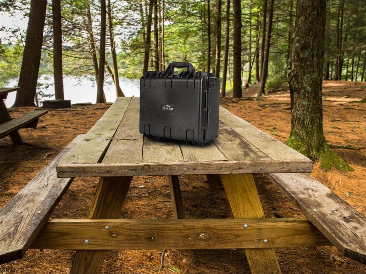 image:imageMonoprice Weatherproof Hard Case 33 x 22 x 13 Inches With Wheels and Customizable Foam Shockproof IP67 Ultraviolet And Impact Resistant Material Black Pure Outdoor CollectionBlack