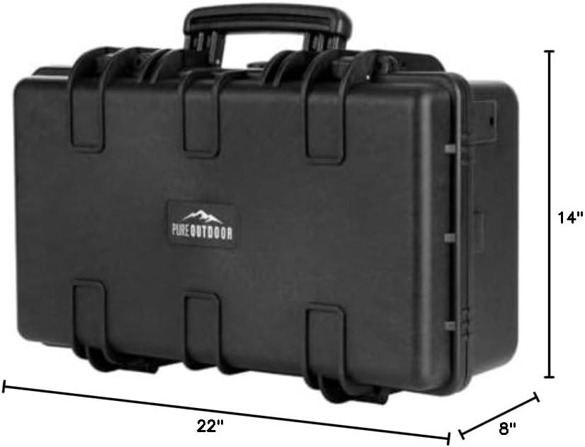 image:imageMonoprice Weatherproof Hard Case 33 x 22 x 13 Inches With Wheels and Customizable Foam Shockproof IP67 Ultraviolet And Impact Resistant Material Black Pure Outdoor CollectionBlack