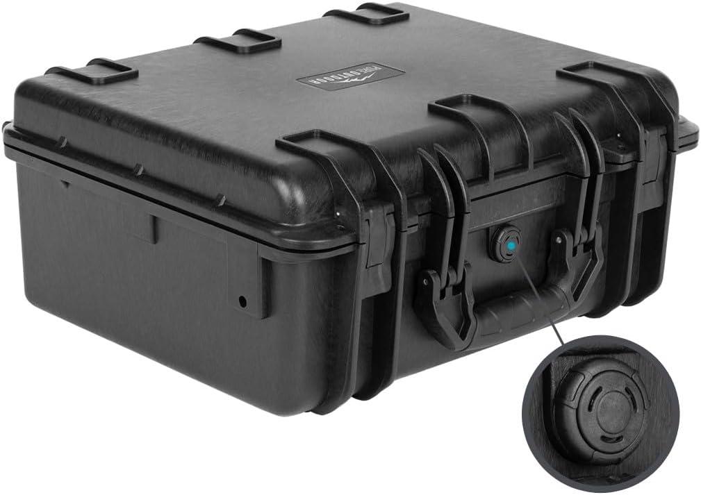 image:imageMonoprice Weatherproof Hard Case 33 x 22 x 13 Inches With Wheels and Customizable Foam Shockproof IP67 Ultraviolet And Impact Resistant Material Black Pure Outdoor CollectionBlack