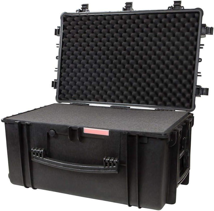 image:imageMonoprice Weatherproof Hard Case 33 x 22 x 13 Inches With Wheels and Customizable Foam Shockproof IP67 Ultraviolet And Impact Resistant Material Black Pure Outdoor CollectionBlack
