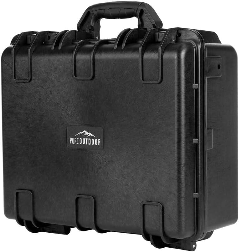 image:imageMonoprice Weatherproof Hard Case 33 x 22 x 13 Inches With Wheels and Customizable Foam Shockproof IP67 Ultraviolet And Impact Resistant Material Black Pure Outdoor CollectionBlack