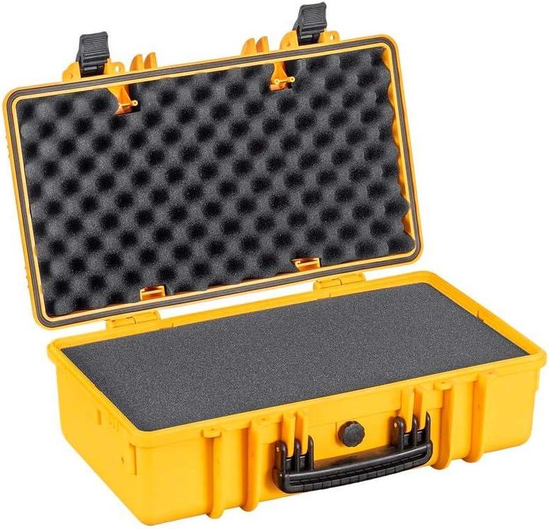 image:imageMonoprice Weatherproof Hard Case 33 x 22 x 13 Inches With Wheels and Customizable Foam Shockproof IP67 Ultraviolet And Impact Resistant Material Black Pure Outdoor Collectionyellow