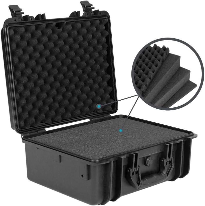 image:imageMonoprice Weatherproof Hard Case 33 x 22 x 13 Inches With Wheels and Customizable Foam Shockproof IP67 Ultraviolet And Impact Resistant Material Black Pure Outdoor CollectionBlack