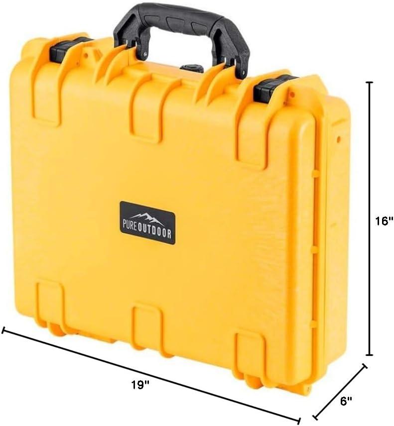 image:imageMonoprice WeatherproofShockproof Hard Case IP67 Customizable Foam 10 x 8 x 4 Black Pure Outdoor Collectionyellow