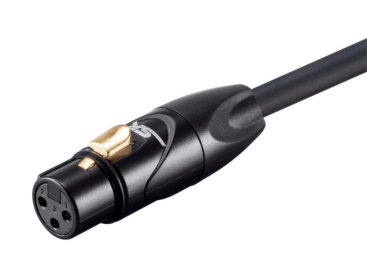 image:imageMonoprice XLR Cable Male to Female Microphone amp Interconnect Gold Plated 16AWG 10 Feet Black Stage Right Series3ft