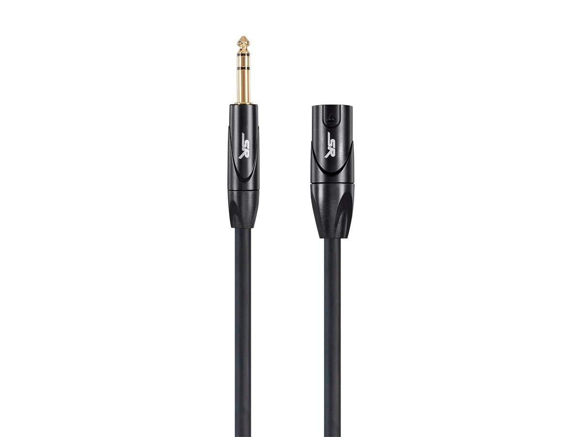 image:imageMonoprice XLR Male to 14Inch TRS Male Cable 6 Feet 16AWG Gold Plated Stage Right Series Black6ft