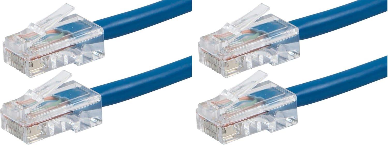 image:imageMonoprice ZerobootCat6 Ethernet Patch Cable Network Internet Cord RJ45 Stranded 550Mhz UTP Pure Bare Copper Wire 24AWG 25ft BlackBlue