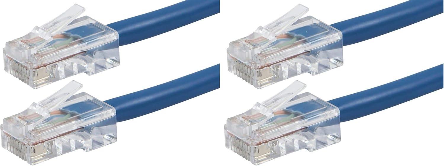 image:imageMonoprice ZerobootCat6 Ethernet Patch Cable Network Internet Cord RJ45 Stranded 550Mhz UTP Pure Bare Copper Wire 24AWG 25ft BlackBlue