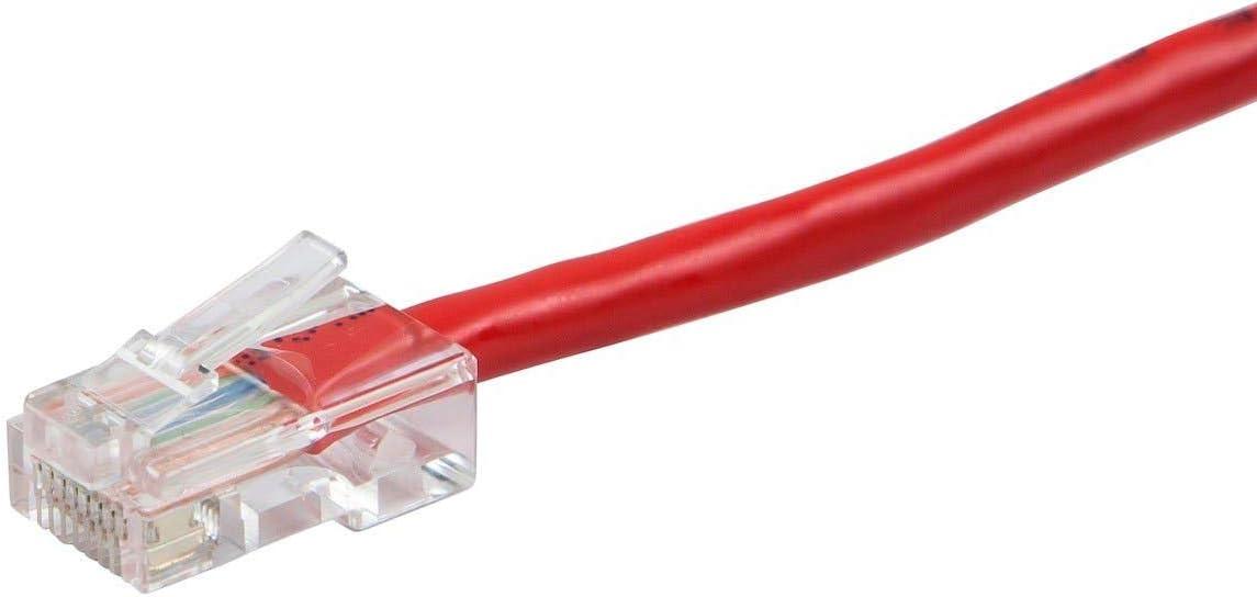 image:imageMonoprice ZerobootCat6 Ethernet Patch Cable Network Internet Cord RJ45 Stranded 550Mhz UTP Pure Bare Copper Wire 24AWG 25ft BlackRed