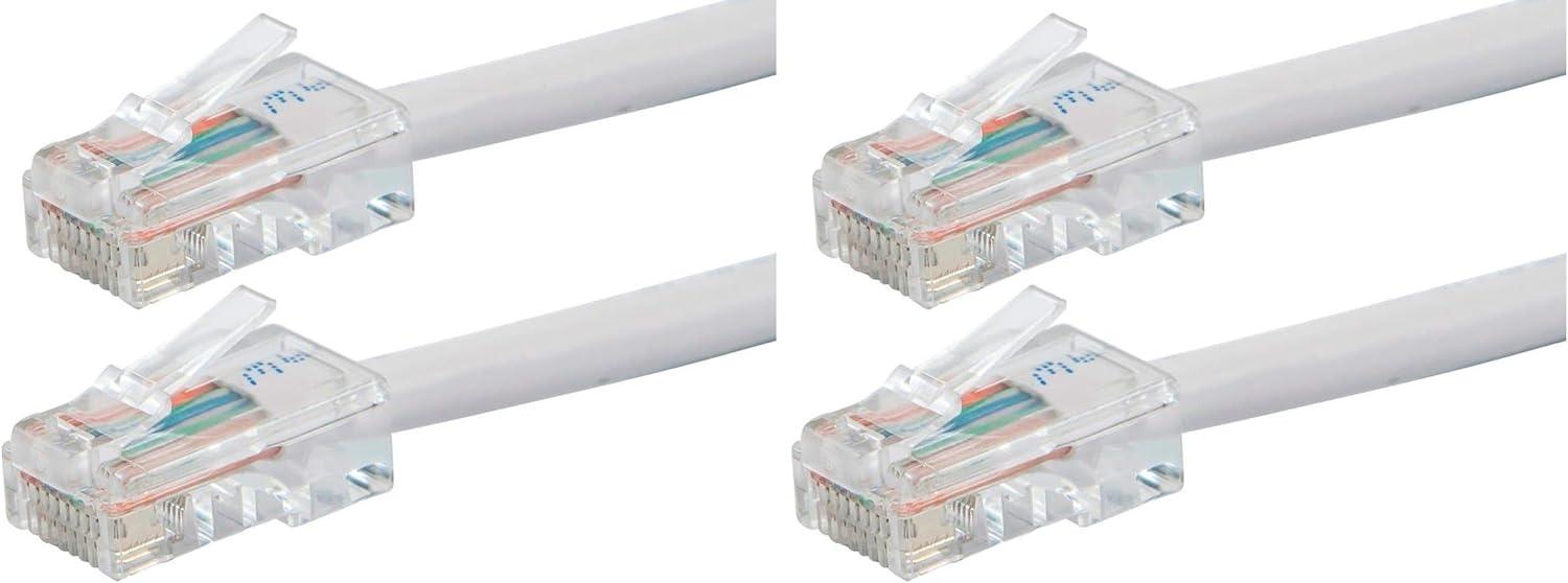 image:imageMonoprice ZerobootCat6 Ethernet Patch Cable Network Internet Cord RJ45 Stranded 550Mhz UTP Pure Bare Copper Wire 24AWG 25ft BlackWhite