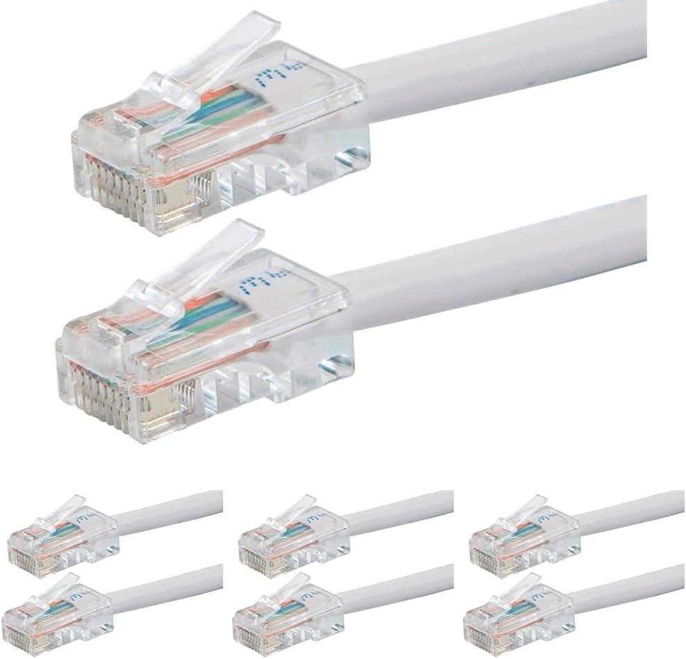 image:imageMonoprice ZerobootCat6 Ethernet Patch Cable Network Internet Cord RJ45 Stranded 550Mhz UTP Pure Bare Copper Wire 24AWG 25ft BlackWhite