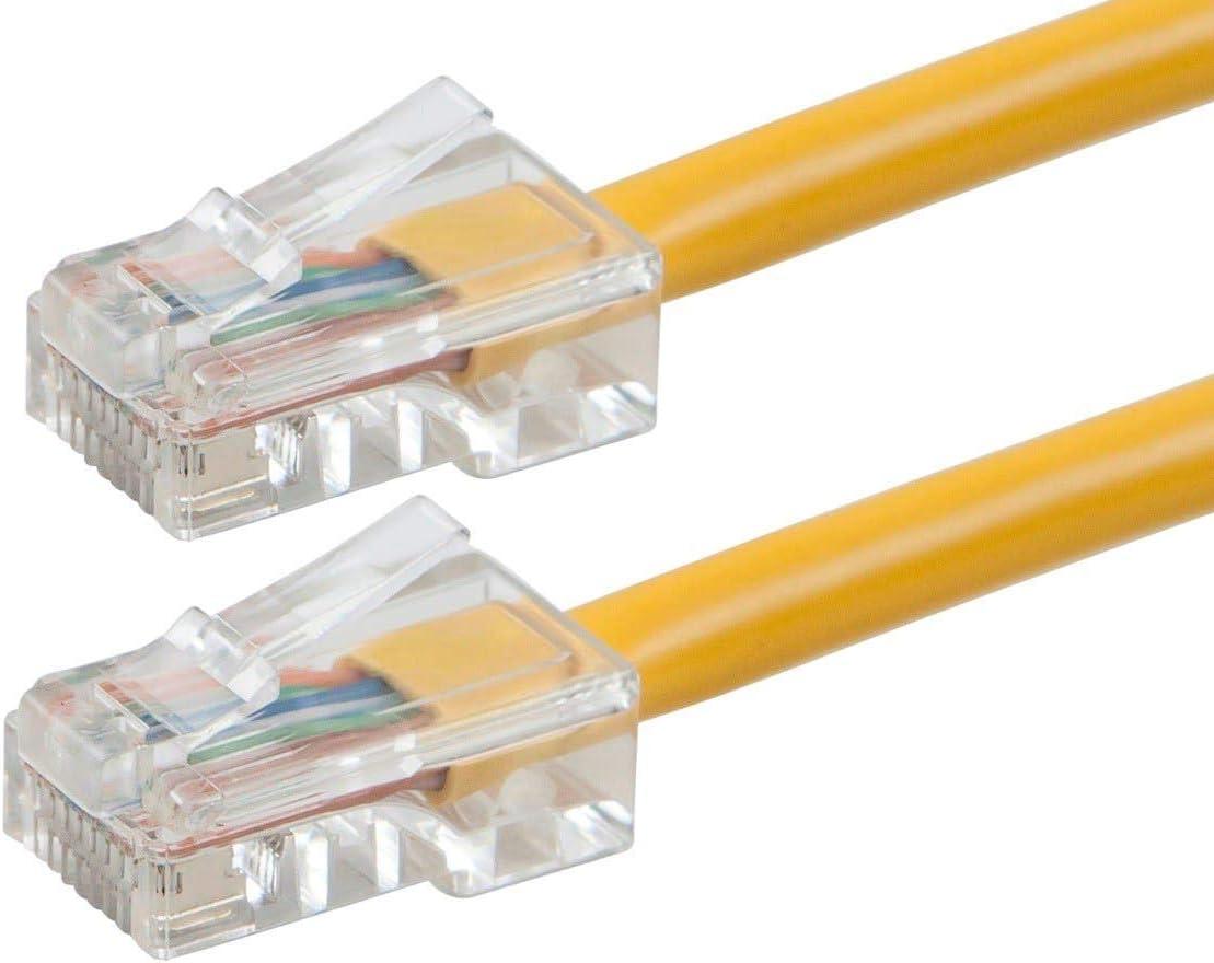 image:imageMonoprice ZerobootCat6 Ethernet Patch Cable Network Internet Cord RJ45 Stranded 550Mhz UTP Pure Bare Copper Wire 24AWG 25ft BlackYellow