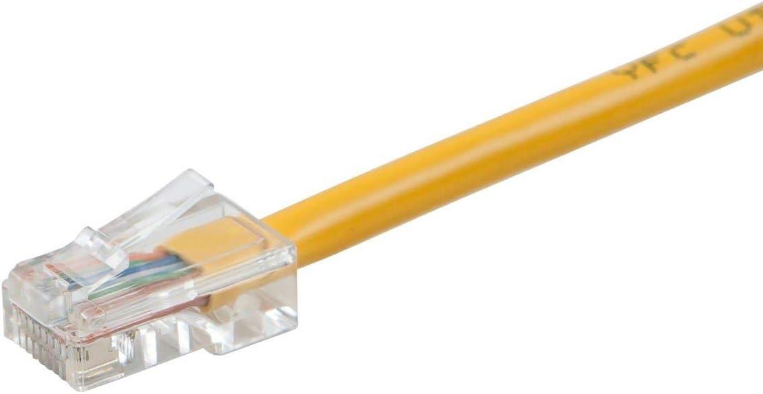 image:imageMonoprice ZerobootCat6 Ethernet Patch Cable Network Internet Cord RJ45 Stranded 550Mhz UTP Pure Bare Copper Wire 24AWG 25ft BlackYellow