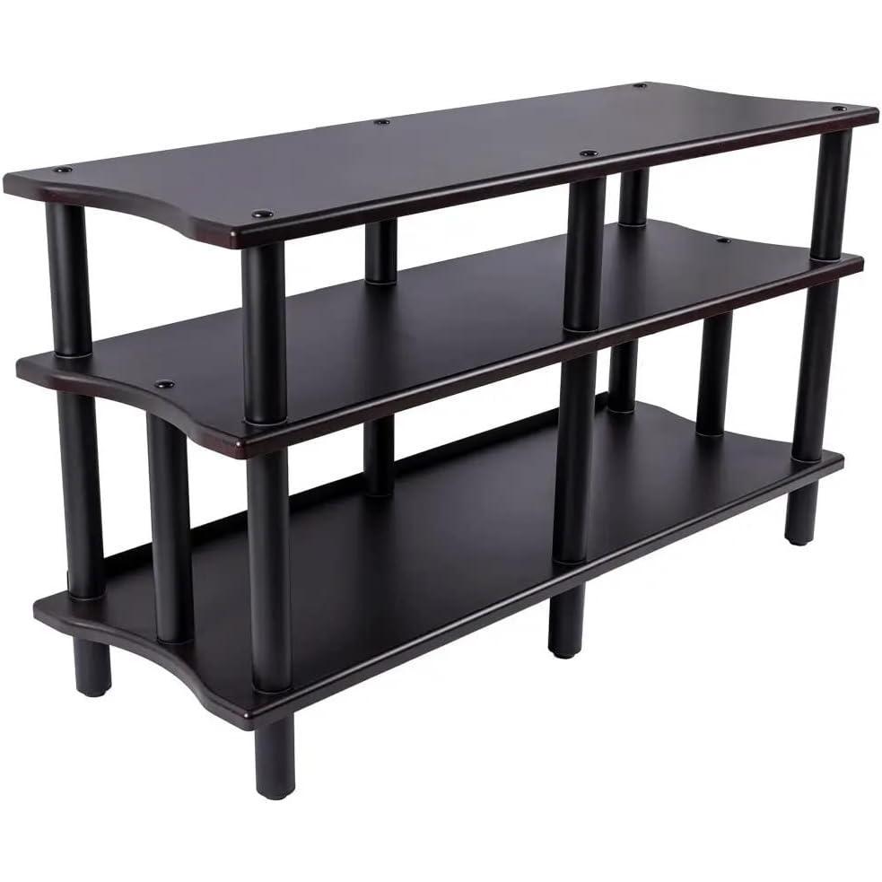 image:imageMonolith Heavy Duty DoubleWide XL 3Tier AV Stand 300 Lbs Weight Capacity Per Shelf Organize and Display Your AV Components Home Theater or Entertainment System 60 Inches Wide EspressoEspresso