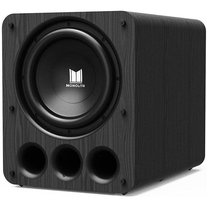 image:imageMonolith THX Ultra Certified 2000 Watt Powered Subwoofer  13Inch Massive Output Low Distortion for Studio and Home Theater Systems Black Ash Finish