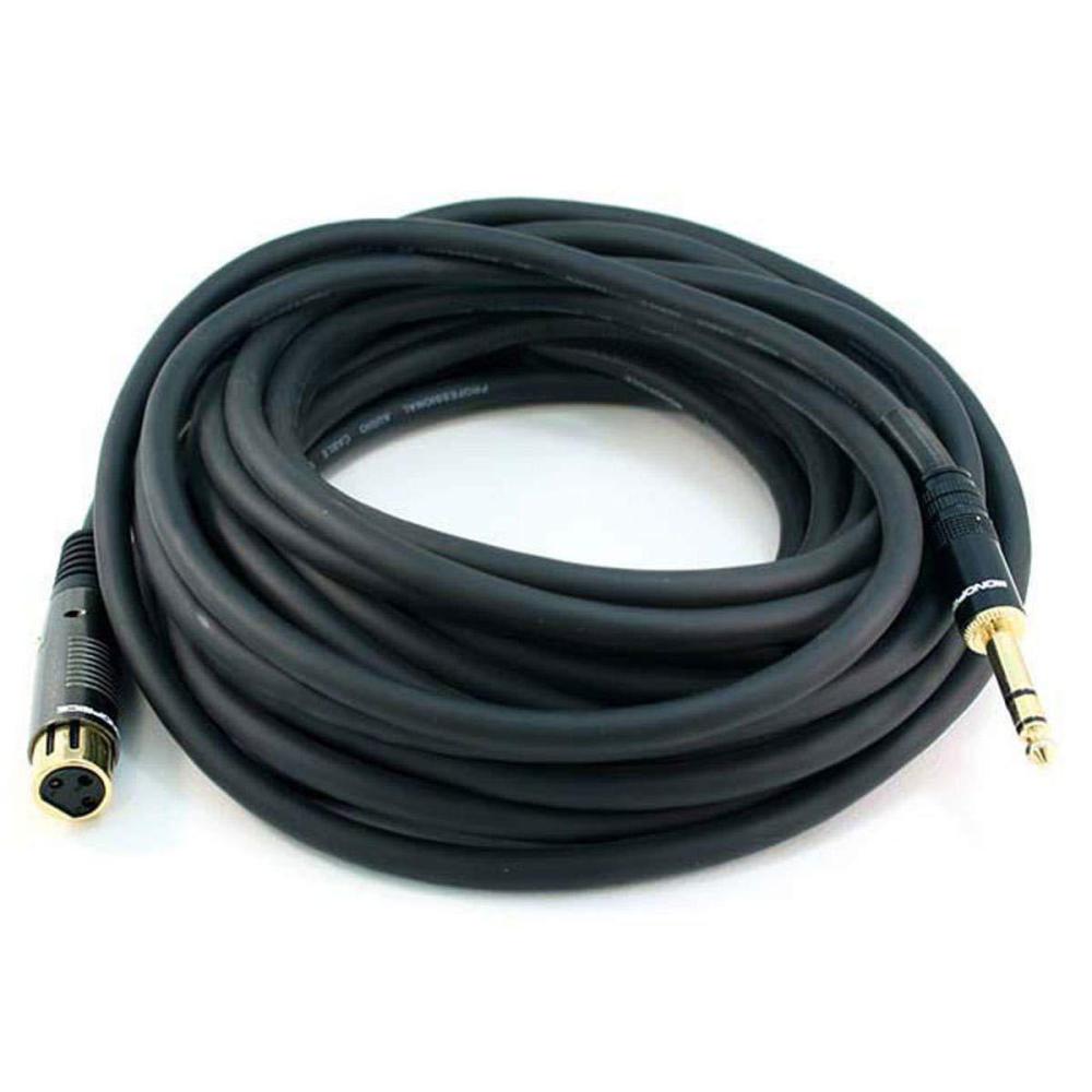 image:imageMonoprice 104768 3Feet Premier Series XLR Female to 14Inch TRS Male 16AWG Cable gold35 Feet