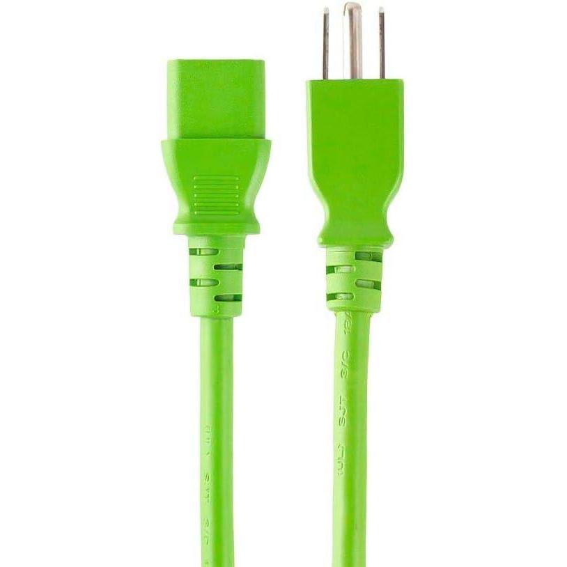 image:imageMonoprice 105294 15ft 14AWG Power Cord Cable w 3 Conductor PC Power Connector Socket 15A NEMA 515P to IEC320C13 BlackGreen