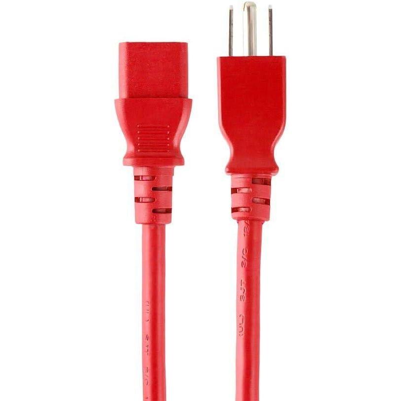 image:imageMonoprice 105294 15ft 14AWG Power Cord Cable w 3 Conductor PC Power Connector Socket 15A NEMA 515P to IEC320C13 BlackRed