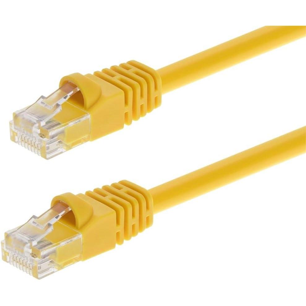 image:imageMonoprice 10FT 24AWG Cat5e 350MHz UTP Ethernet Bare Copper Network Cable GrayYellow