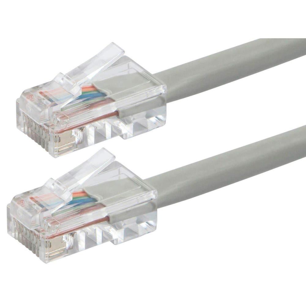 image:imageMonoprice 114285 ZerobootCat5e Ethernet Patch Cable  Network Internet Cord  RJ45 Stranded 350Mhz UTP Pure Bare Copper Wire 24AWG 1ft YellowGray