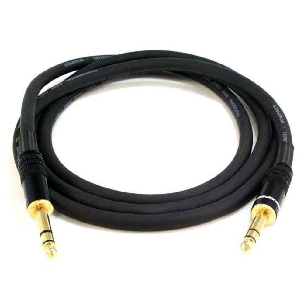 image:imageMonoprice 14Inch TRS Male to Male Cable 6 Feet Black 16AWG Gold Plated Premier Series6ft