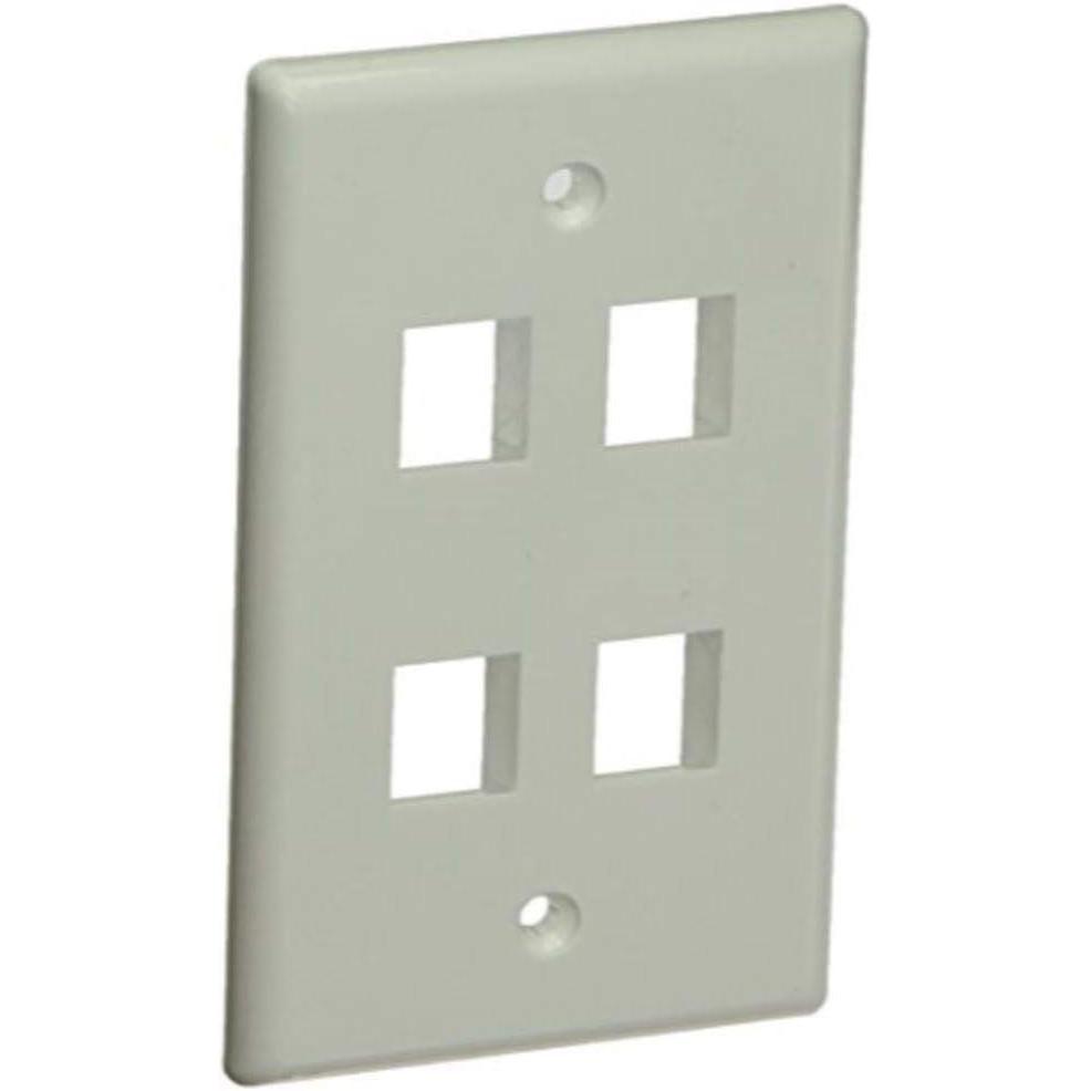 image:imageMonoprice 2Gang Wall Plate for Keystone 4 Hole WhiteWhite