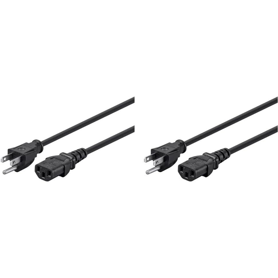 image:imageMonoprice 6ft 14AWG Power Cord Cable w 3 Conductor PC Power Connector Socket 15A Black amp 10ft 16AWG Power Cord Cable w 3 Conductor PC Power Connector Socket Black