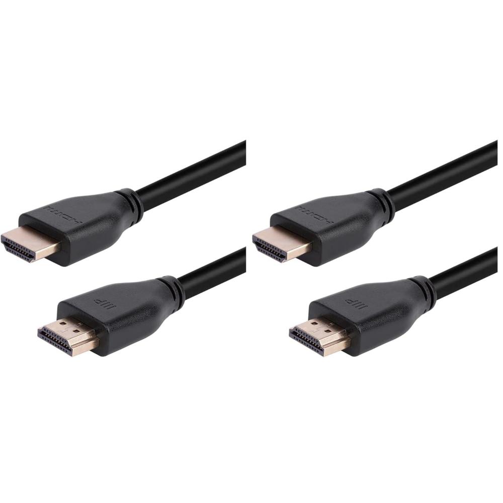 image:imageMonoprice 8K Certified Ultra High Speed HDMI Cable  HDMI 21 8K60Hz 4K120Hz 48Gbps HDR VRR CL2 InWall Rated 15ft Black 1 Pack1 Count Pack of 2