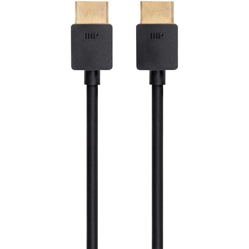 image:imageMonoprice 8K Ultra High Speed Slim HDMI Cable HDMI 21 8K60Hz 4K120Hz 48Gbps HDR VRR 1ft Black1 Pack