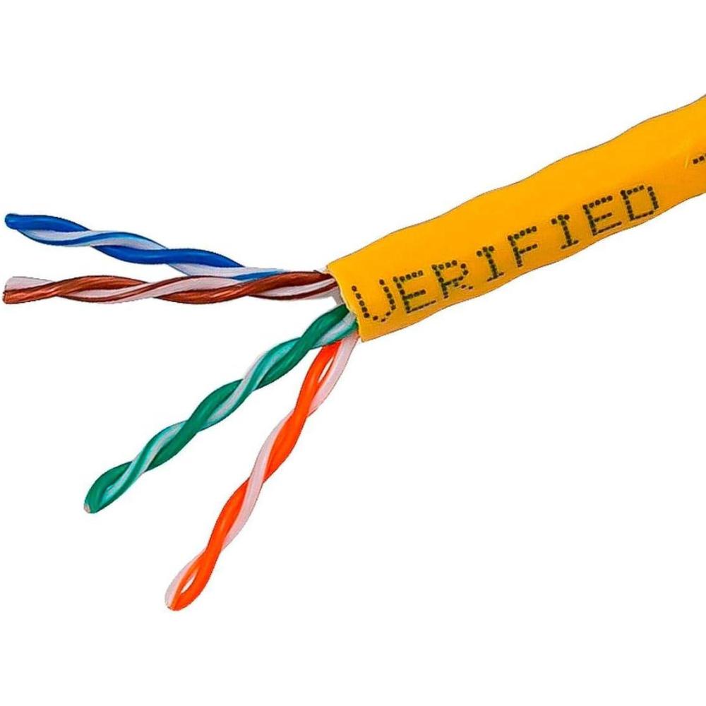 image:imageMonoprice Cat5e Bulk Ethernet Cable CMR UL Listed UTP Solid 350MHz Pull Box No Logo 24AWG 1000 Feet BlueYellow