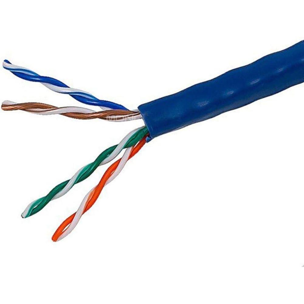 image:imageMonoprice Cat5e Ethernet Bulk Cable Network Internet Cord Solid 350Mhz UTP CMR Riser Rated Pure Bare Copper Wire 24AWG 250ft BlueBlue
